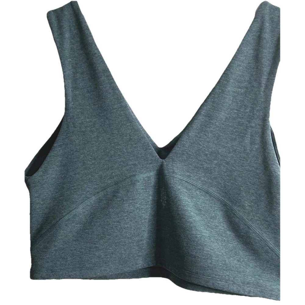 NWOT Free People Movement Never Better Green Heather Crop Top Size XL